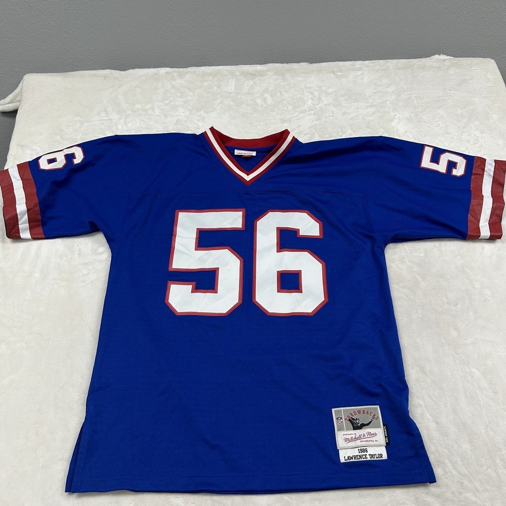Mitchell & Ness Jersey Mens L Blue Lawrence Taylor 56 NY Giants 1986 Throwback